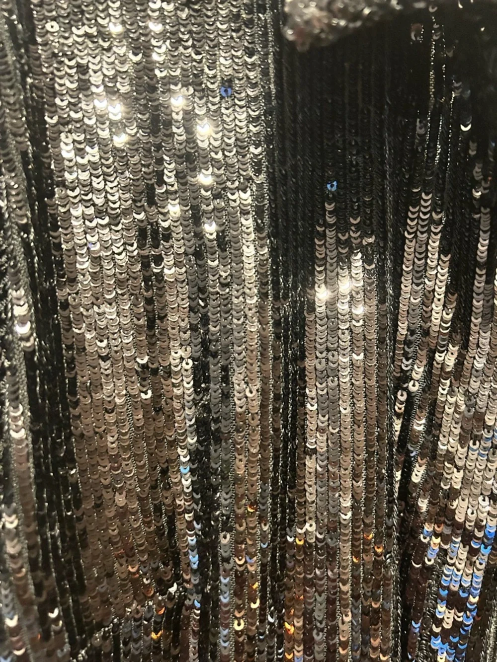 Express Black Sequined Ribbed button down shirt - Picture 3 of 8